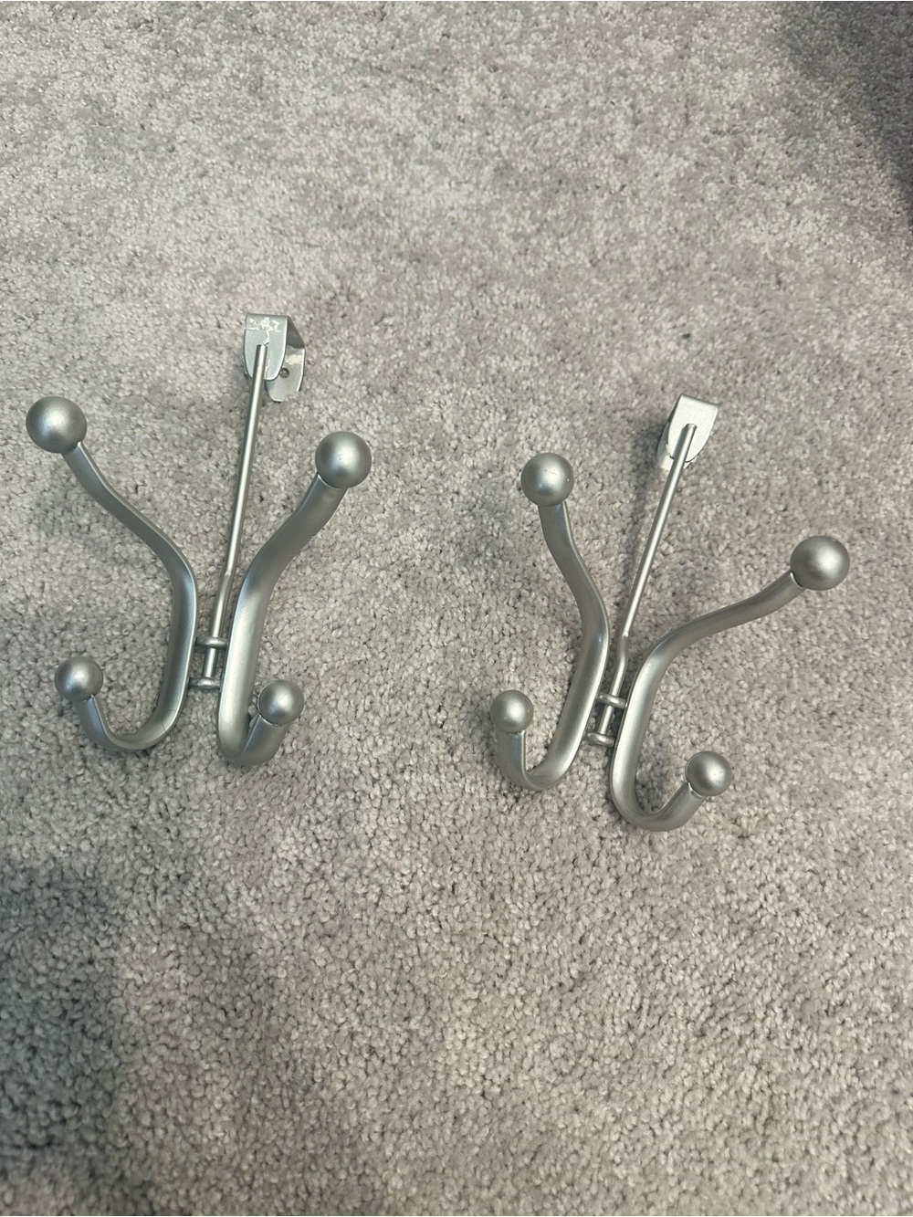 Over-the-Door Brushed Nickel Hook Set